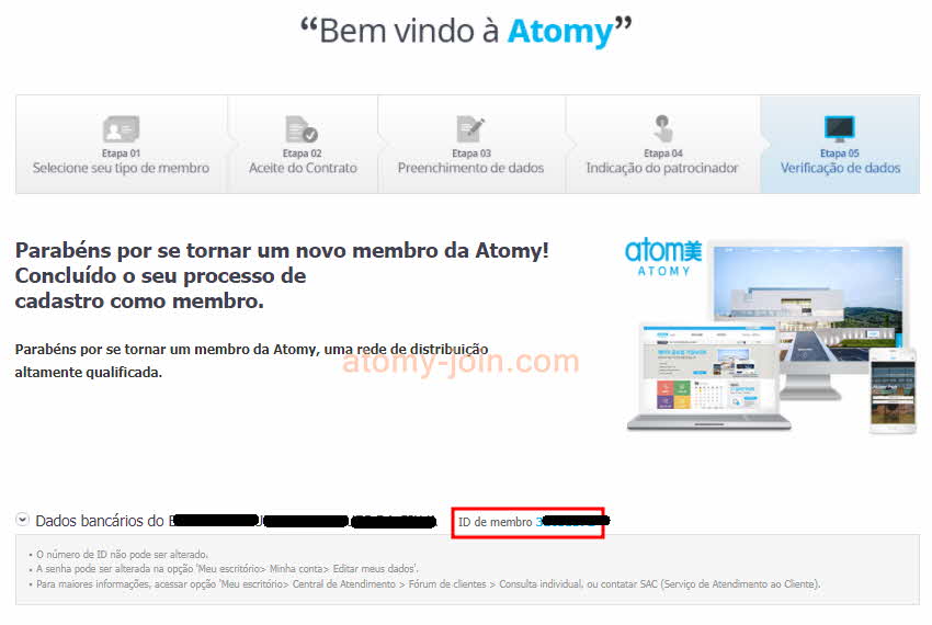 membro do Atomy está completo