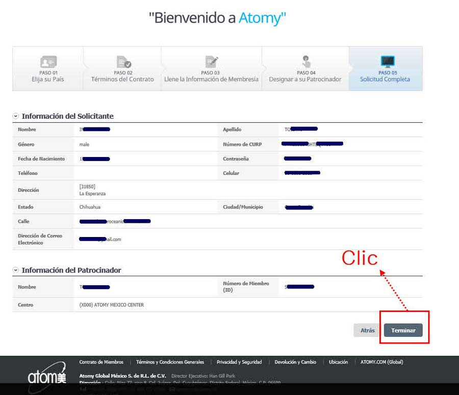 Colombia Atomy member Completa