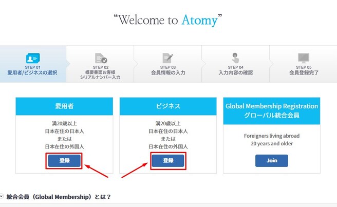 Japan Atomy 02 Join Register Business Consumer