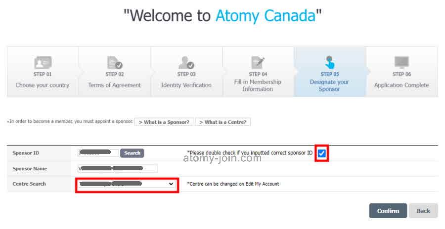 canada 09 Atomy Center Search Select