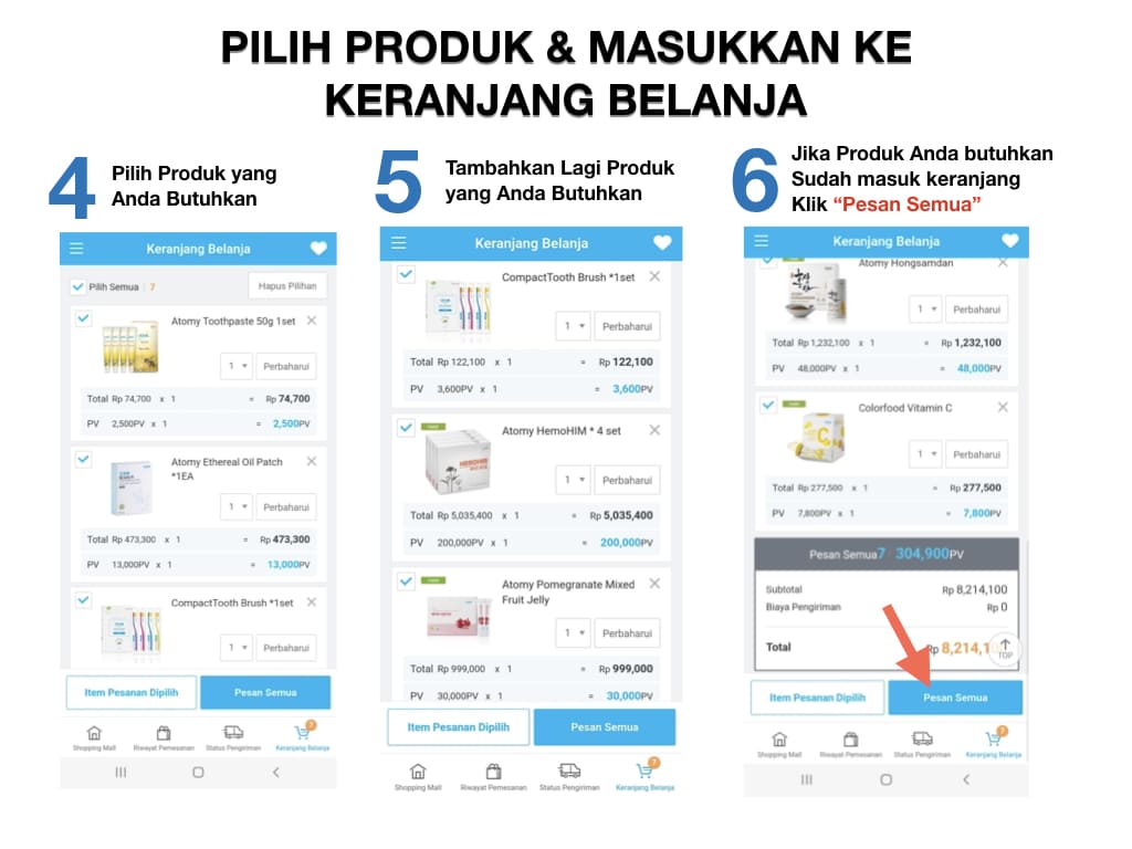 Panduan-Belanja-Order-Produk-Aplikasi-Atomy-Pilih-Produk