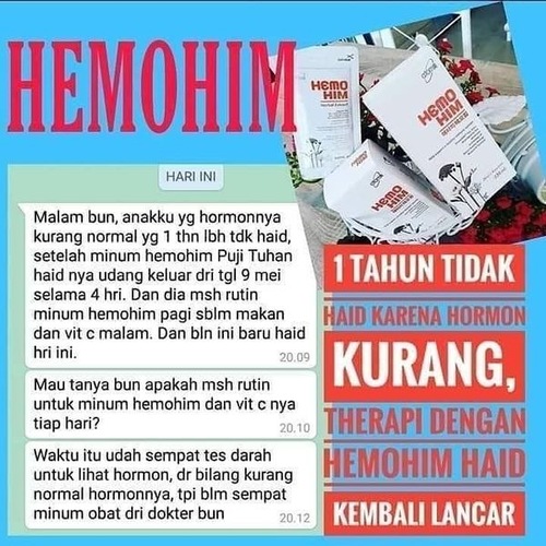 Testimoni Hemohim Atomy Melancarkan Haid